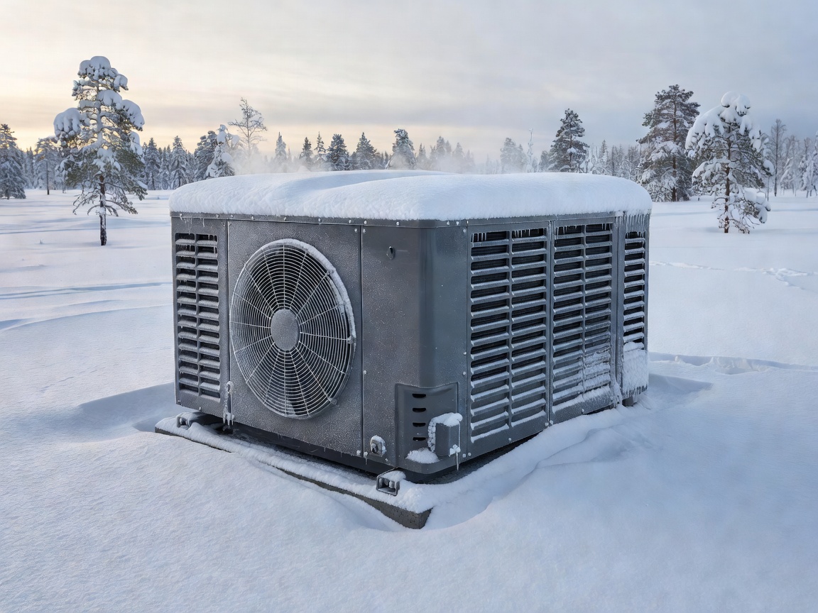 Sub-Zero Air-to-Water Heat Pump Outdoor Unit in Finland
