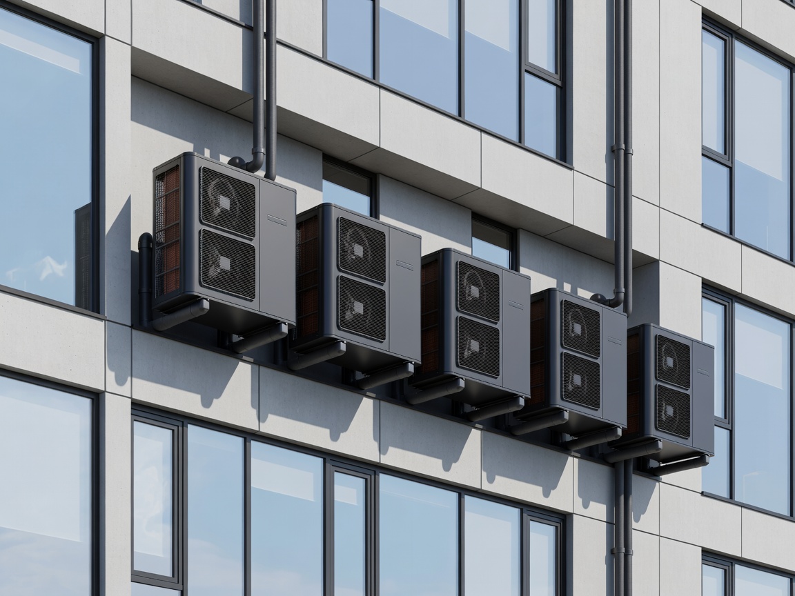 Variable Refrigerant Flow AC System on Modern Building